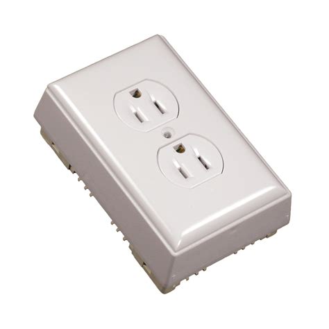 1-gang non-metallic duplex receptacle box with faceplate and device|surface non metal duplex box.